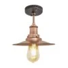 Brooklyn Flat Flush Mount - 8 Inch - Copper -Lumi Home Shop 8 Inch FlushMount Copper Industville Lighting Flat CopperHolder Brooklyn BR FFM8 C CH
