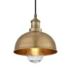 Brooklyn Outdoor & Bathroom Dome Pendant - 8 Inch - Brass 1 Brooklyn Outdoor & Bathroom Dome Pendant - 8 Inch - Brass -Lumi Home Shop 8 Inch Pendant Brass Industville Lighting Dome BrassHolder Brooklyn IP65 BR IP65 DP8 B BH