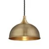 Chelsea Dome Pendant - 8 Inch - Brass -Lumi Home Shop 8 Inch Pendant Brass Industville Lighting Dome BrassHolder Chelsea CH DP8 B BH