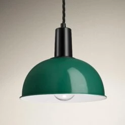 Front Page -Lumi Home Shop 8 Inch Pendant DarkGreen Industville Lighting Dome BlackHolder Sleek SL DP8 DG BKH NewBackground