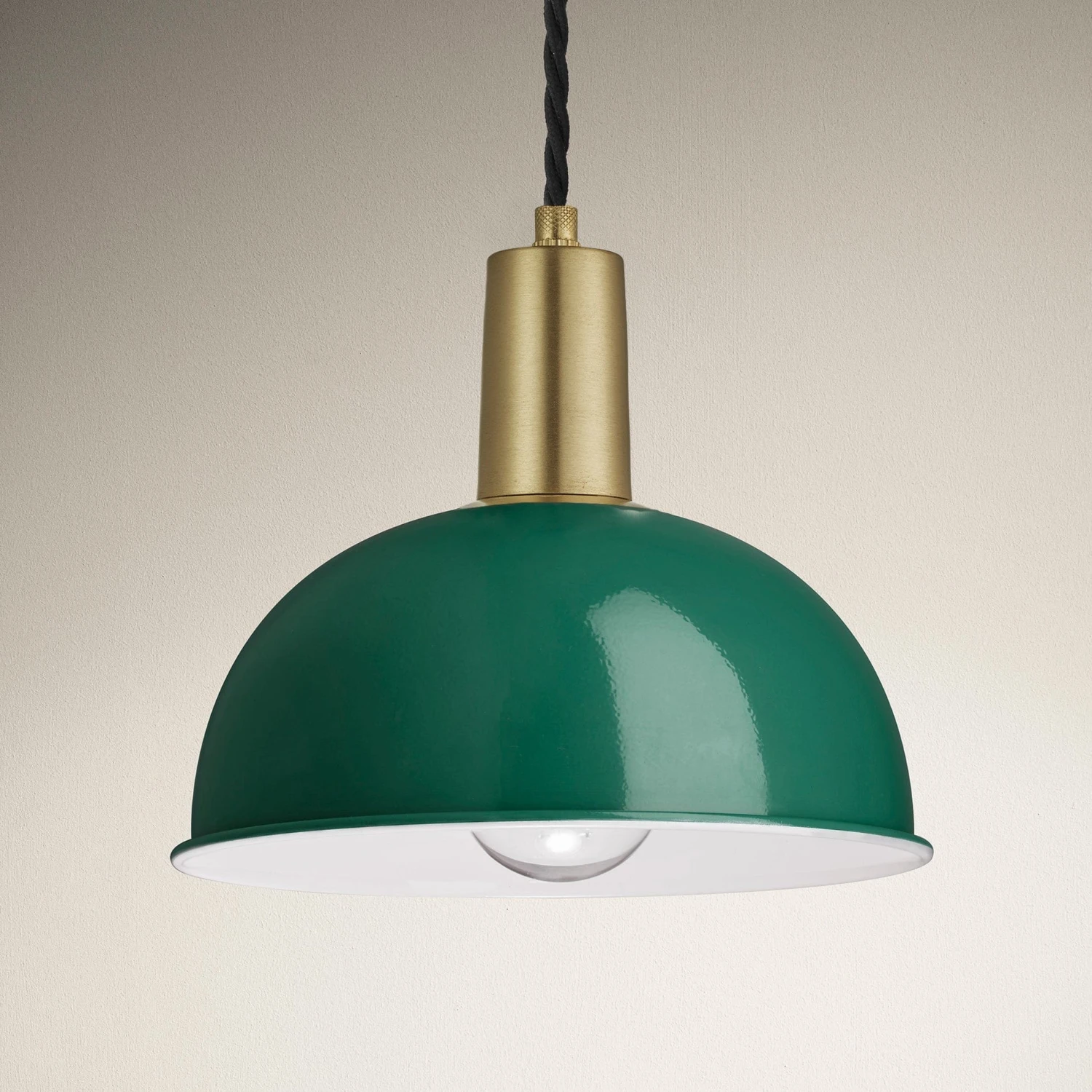 Sleek Dome Pendant - 8 Inch - Dark Green