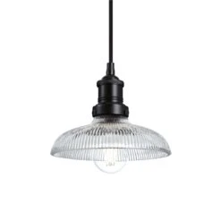 Brooklyn Glass Dome Pendant - 8 Inch 14 Brooklyn Glass Dome Pendant - 8 Inch -Lumi Home Shop 8 Inch Pendant Glass Industville Lighting Dome BlackHolder Brooklyn BR GLDP8 BKH w