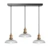 Brooklyn Glass Dome 3 Wire Cluster Lights - 8 Inch -Lumi Home Shop 8 Inch Pendant Glass Industville Lighting Dome BrassHolder Brooklyn BR GLD8 3WCL BH