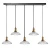 Brooklyn Glass Dome 5 Wire Cluster Lights - 8 Inch 1 Brooklyn Glass Dome 5 Wire Cluster Lights - 8 Inch -Lumi Home Shop 8 Inch Pendant Glass Industville Lighting Dome BrassHolder Brooklyn BR GLD8 5WCL BH