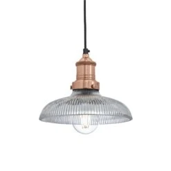 Brooklyn Glass Dome Pendant - 8 Inch 13 Brooklyn Glass Dome Pendant - 8 Inch -Lumi Home Shop 8 Inch Pendant Glass Industville Lighting Dome CopperHolder Brooklyn BR GLDP8 CH