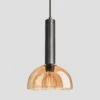 Sleek Cylinder Tinted Glass Dome Pendant Light - 8 Inch - Amber 2 Sleek Cylinder Tinted Glass Dome Pendant Light - 8 Inch - Amber -Lumi Home Shop 8 Inch Pendant Glass Industville Lighting Dome PewterHolder SleekCylinder SL CY TGL DP8 A PH