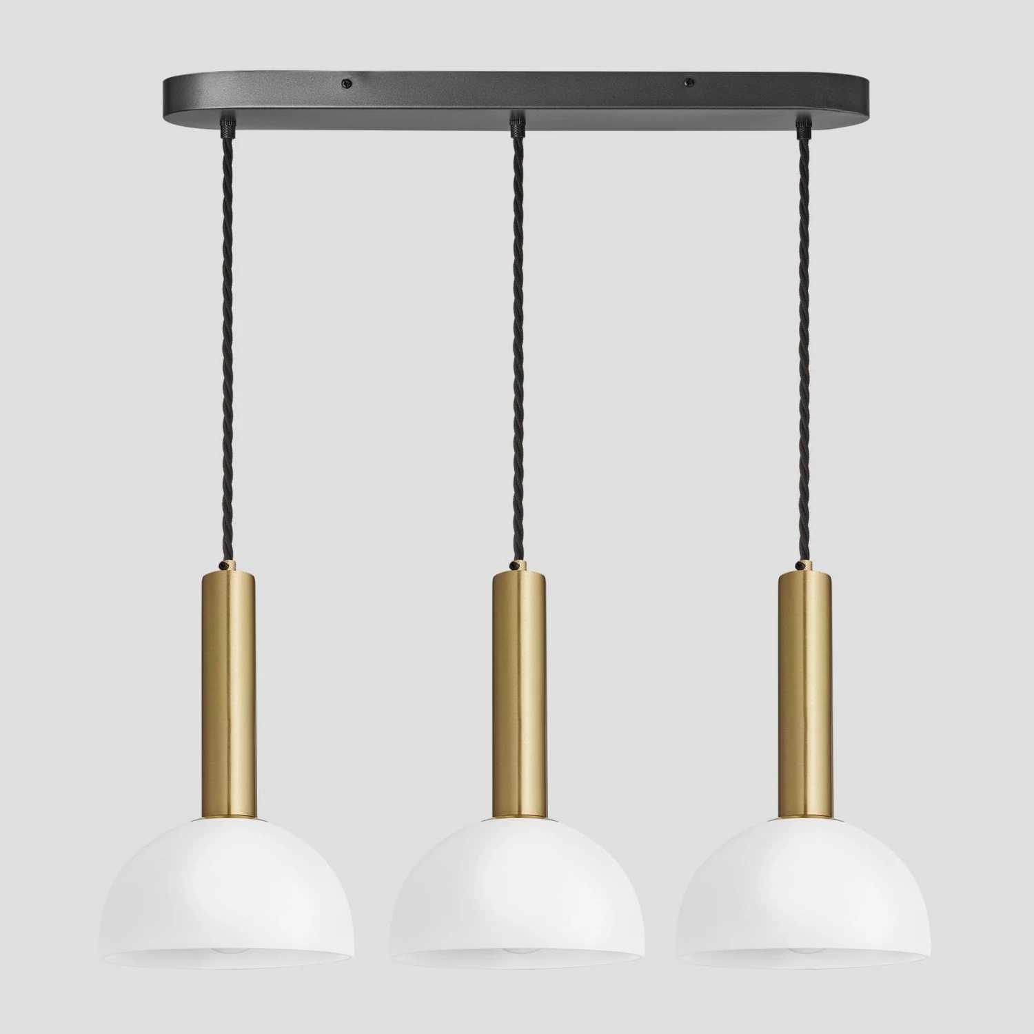 Sleek Cylinder Opal Glass Dome 3 Wire Cluster Lights - 8 Inch 6 Sleek Cylinder Opal Glass Dome 3 Wire Cluster Lights - 8 Inch - Image 4