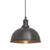 Brooklyn Dome Pendant - 8 Inch - Pewter & Copper -Lumi Home Shop 8 Inch Pendant Pewter Copper Industville Lighting Dome PewterHolder Brooklyn BR DP8 CP PH