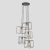 The Cube Collection Cluster Lights - Pewter -Lumi Home Shop 8 Inch Pendant Pewter Industville Lighting 5wire PewterHolder SleekCube SL CUP8 5W P