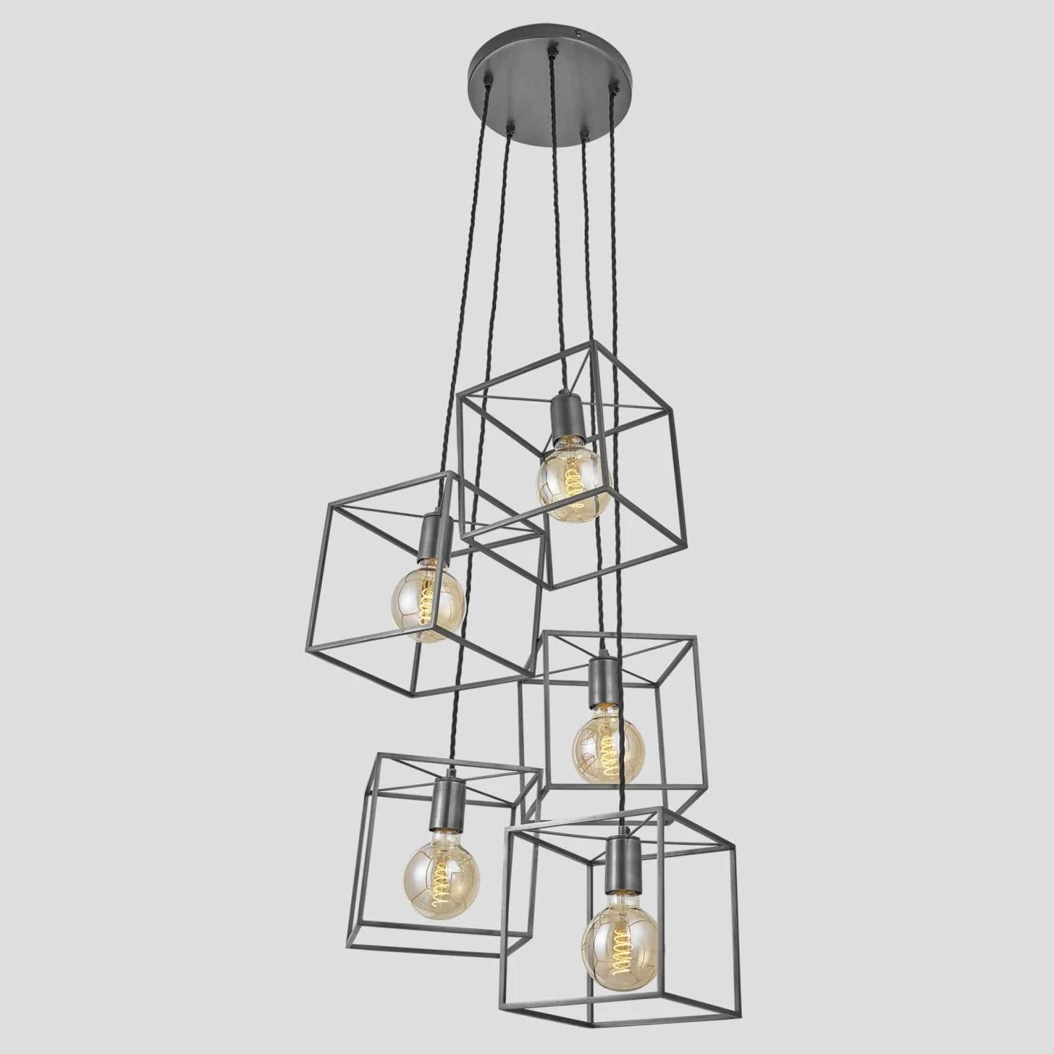 The Cube Collection Cluster Lights - Pewter 4 The Cube Collection Cluster Lights - Pewter - Image 2