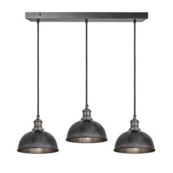 Brooklyn Dome 3 Wire Cluster Lights - 8 Inch - Pewter 13 Brooklyn Dome 3 Wire Cluster Lights - 8 Inch - Pewter -Lumi Home Shop 8 Inch Pendant Pewter Industville Lighting Dome PewterHolder Brooklyn BR D8 3WCL P PH