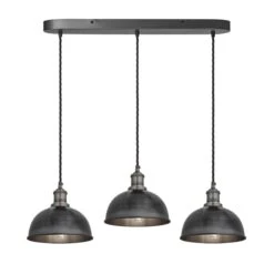 Brooklyn Dome 3 Wire Cluster Lights - 8 Inch - Pewter 14 Brooklyn Dome 3 Wire Cluster Lights - 8 Inch - Pewter -Lumi Home Shop 8 Inch Pendant Pewter Industville Lighting Dome PewterHolder Brooklyn BR D8 3WOCL P PH