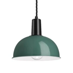 Sleek Dome Pendant - 8 Inch - Turquoise 11 Sleek Dome Pendant - 8 Inch - Turquoise -Lumi Home Shop 8 Inch Pendant Turquoise Industville Lighting Dome BlackHolder Sleek SL DP8 T BKH