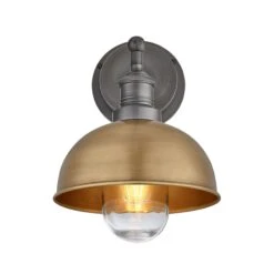 Brooklyn Outdoor & Bathroom Dome Wall Light - 8 Inch - Brass