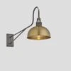 Long Arm Dome Wall Light - 8 Inch - Brass -Lumi Home Shop 8 Inch WallLight Brass Industville Lighting Dome PewterHolder LongArm LA DWL8 B PH
