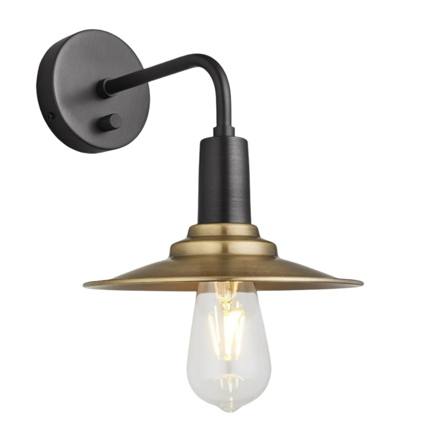 Sleek Flat Wall Light - 8 Inch - Brass - Image 2