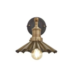Brooklyn Umbrella Wall Light - 8 Inch - Brass 13 Brooklyn Umbrella Wall Light - 8 Inch - Brass -Lumi Home Shop 8 Inch WallLight Brass Industville Lighting Umbrella BrassHolder Brooklyn BR UWL8 B BH Lit