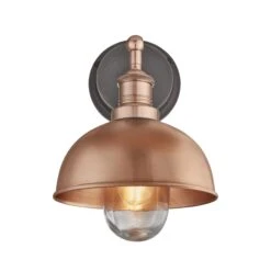 Brooklyn Outdoor & Bathroom Dome Wall Light - 8 Inch - Copper