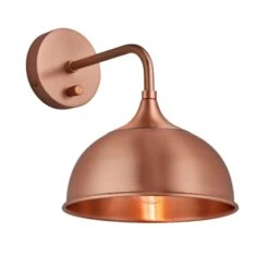 Chelsea Dome Wall Light - 8 Inch - Copper 17 Chelsea Dome Wall Light - 8 Inch - Copper -Lumi Home Shop 8 Inch WallLight Copper Industville Lighting Dome CopperHolder Chelsea CH DWL8 C CH Angled