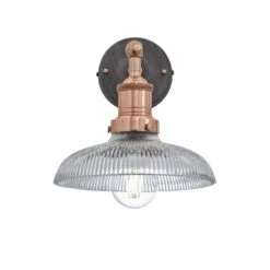 Brooklyn Glass Dome Wall Light - 8 Inch 23 Brooklyn Glass Dome Wall Light - 8 Inch -Lumi Home Shop 8 Inch WallLight Glass Industville Lighting Dome CopperHolder Brooklyn BR GLDWL8 CH