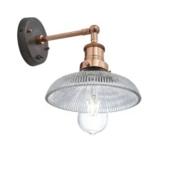 Brooklyn Glass Dome Wall Light - 8 Inch 24 Brooklyn Glass Dome Wall Light - 8 Inch -Lumi Home Shop 8 Inch WallLight Glass Industville Lighting Dome CopperHolder Brooklyn BR GLDWL8 CHcopy