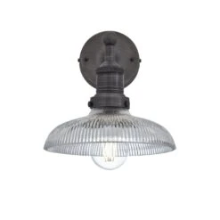 Brooklyn Glass Dome Wall Light - 8 Inch 19 Brooklyn Glass Dome Wall Light - 8 Inch -Lumi Home Shop 8 Inch WallLight Glass Industville Lighting Dome PewterHolder Brooklyn BR GLDWL8 PH