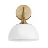 Chelsea Opal Glass Dome Wall Light - 8 Inch