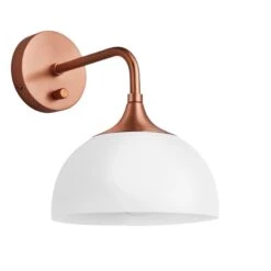 Chelsea Opal Glass Dome Wall Light - 8 Inch 20 Chelsea Opal Glass Dome Wall Light - 8 Inch -Lumi Home Shop 8 Inch WallLight OpalGlass Industville Lighting Dome CopperHolder Chlesea CH OGL DWL8 W CH