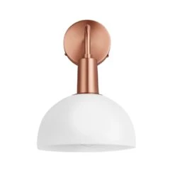 Sleek Opal Glass Dome Wall Light - 8 Inch 19 Sleek Opal Glass Dome Wall Light - 8 Inch -Lumi Home Shop 8 Inch WallLight OpalGlass Industville Lighting Dome CopperHolder Sleek SL OGL DWL8 W CH