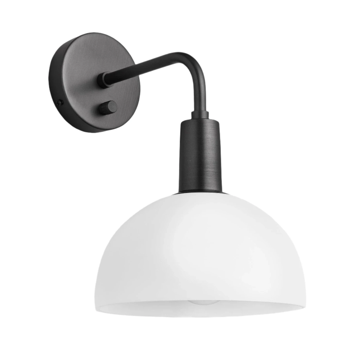 Sleek Opal Glass Dome Wall Light - 8 Inch 6 Sleek Opal Glass Dome Wall Light - 8 Inch - Image 4