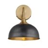 Chelsea Dome Wall Light - 8 Inch - Pewter & Brass -Lumi Home Shop 8 Inch WallLight Pewter Brass Industville Lighting Dome BrassHolder Chelsea CH DWL8 BP BH