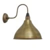 Swan Neck Cone Wall Light - 12 Inch - Brass -Lumi Home Shop 8 Inch WallLight Pewter Industville Lighting Cone PewterHolder SwanNeck SN CWL8 P Lit