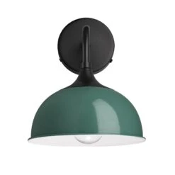 Chelsea Dome Wall Light - 8 Inch - Turquoise 13 Chelsea Dome Wall Light - 8 Inch - Turquoise -Lumi Home Shop 8 Inch WallLight Turquoise Industville Lighting Dome BlackHolder Chelsea CH DWL8 T BKH front