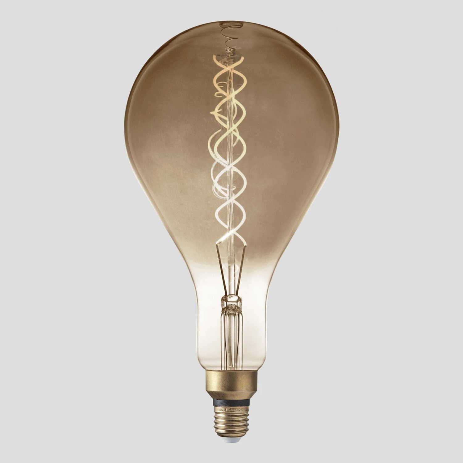 Vintage Giant LED Edison Bulb Old Filament Lamp - 8W E27 Spiral Drop PS160 - Smoke Grey 3 Vintage Giant LED Edison Bulb Old Filament Lamp - 8W E27 Spiral Drop PS160 - Smoke Grey