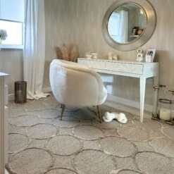 Alva Hand Tufted Wool Rug - Light Brown -Lumi Home Shop Alva Handtufted Wool Rug Brown Lifestyle RG 19 HTW LB