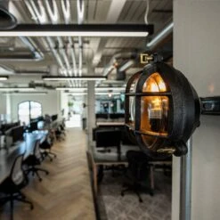 8 Inch Black Bulkhead Outdoor & Bathroom Round Wall Light With Versatile Side & Rear Wiring Options 23 8 Inch Black Bulkhead Outdoor & Bathroom Round Wall Light With Versatile Side & Rear Wiring Options -Lumi Home Shop BK IP65 RWL8 BK INDUSTVILLE B2C HR KineticWorkplaceLimited www.kinetic design.co insitu