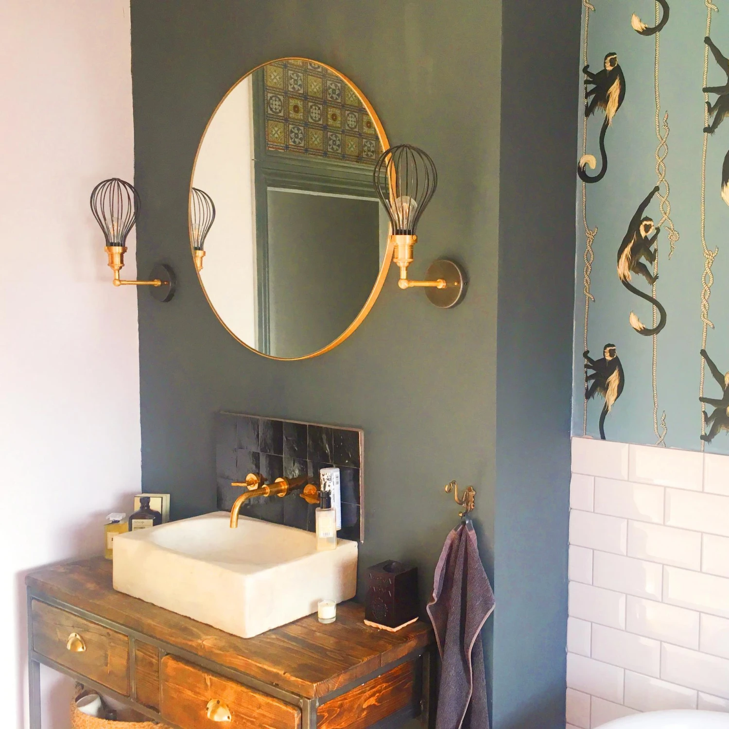 Brooklyn Balloon Cage Wall Light - 6 Inch - Pewter 9 Brooklyn Balloon Cage Wall Light - 6 Inch - Pewter - Image 7