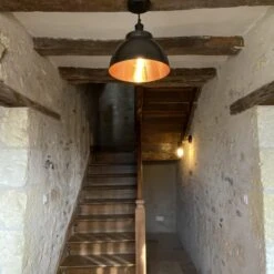 Brooklyn Dome Flush Mount - 13 Inch - Pewter & Copper -Lumi Home Shop BR DFM13 INDUSTVILLE B2C KITCHEN AlisonJuestel