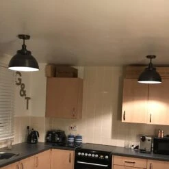 Brooklyn Dome Flush Mount - 13 Inch - Pewter -Lumi Home Shop BR DFM13 Industville RESIDENTIAL KITCHEN VikkiWalsh Whittaker