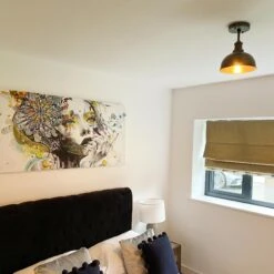 Brooklyn Dome Flush Mount - 8 Inch - Pewter -Lumi Home Shop BR DFM8 P PH LR INDUSTVILLE B2C BEDROOM BED ARTWORK cscotswoldproperties 3