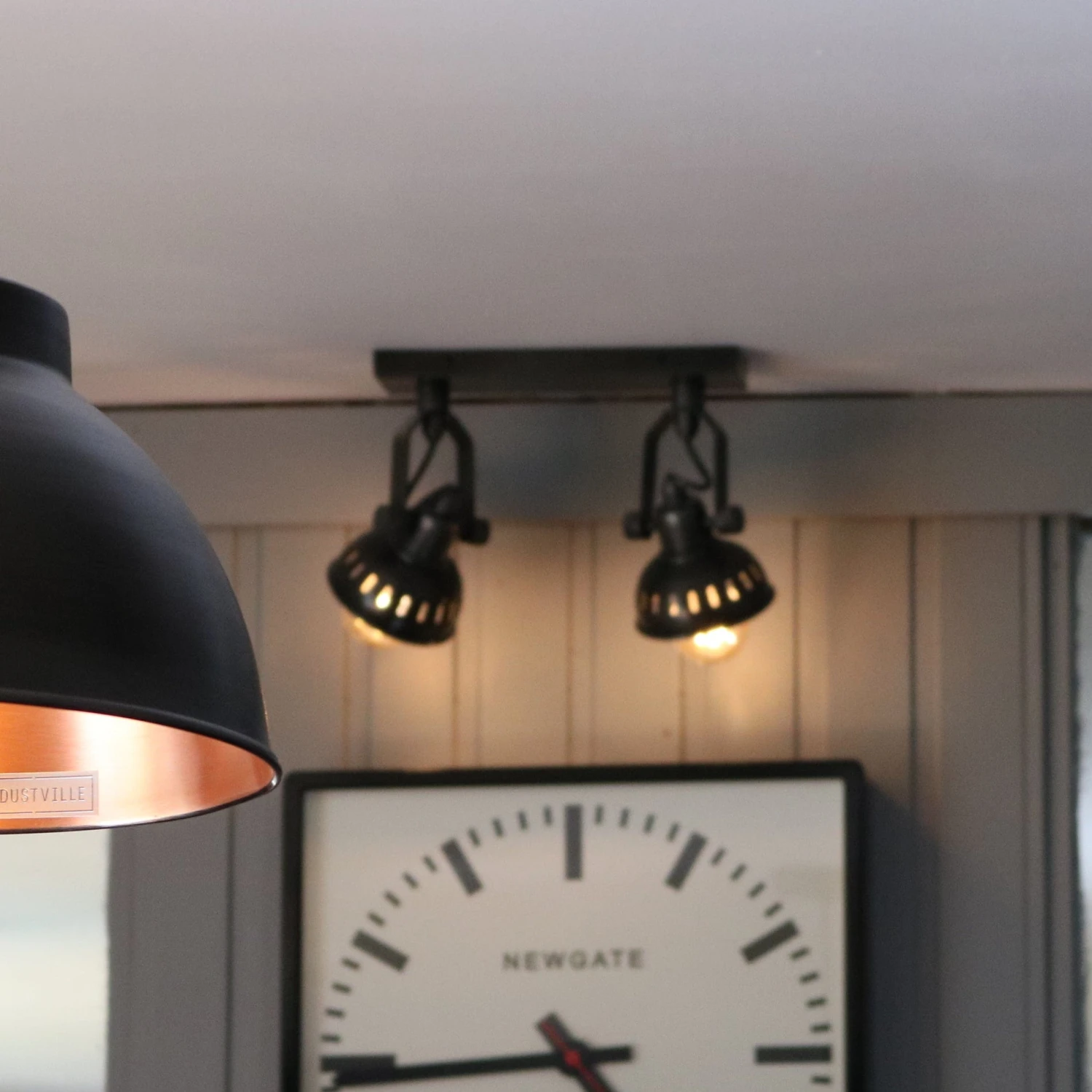 Swivel Spotlight Flush Mount - Double - Pewter 5 Swivel Spotlight Flush Mount - Double - Pewter - Image 3