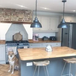 Brooklyn Dome Pendant - 13 Inch - Pewter -Lumi Home Shop BR DP13 P PCN Industville RESIDENTAL KITCHEN georgieandthefox 5