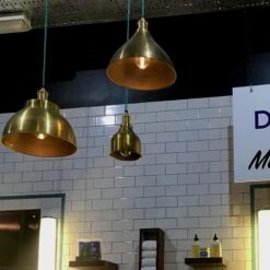 Brooklyn Cone Pendant - 12 Inch - Brass 22 Brooklyn Cone Pendant - 12 Inch - Brass -Lumi Home Shop BR DP13 Industville COMMERCIAL CAFE Cow Grind TradeUnion 4