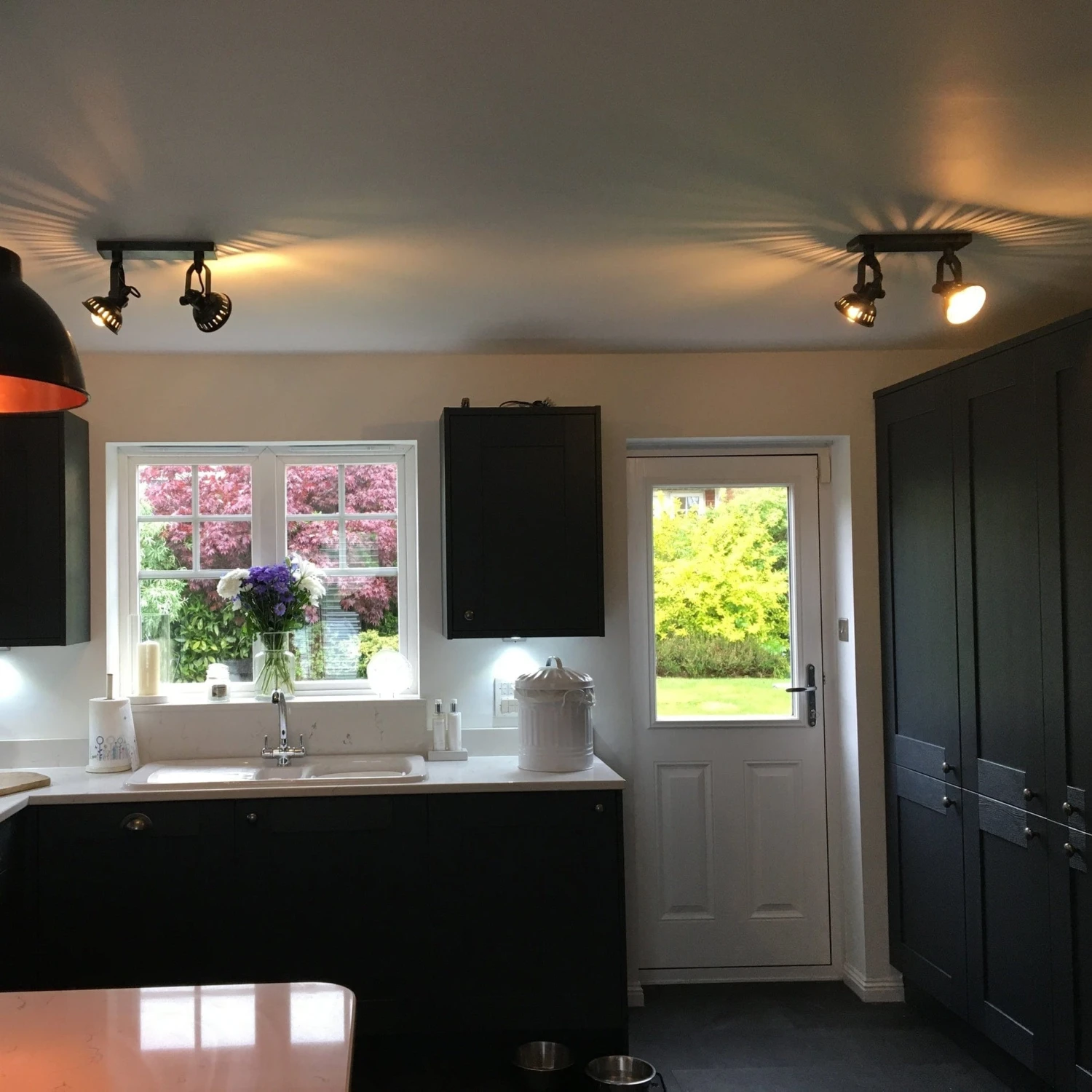 Swivel Spotlight Wall Light - Double - Pewter 7 Swivel Spotlight Wall Light - Double - Pewter - Image 5