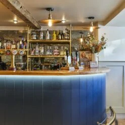 Brooklyn Flat Flush Mount - 15 Inch - Brass -Lumi Home Shop BR FFM15 B BH B2B RESTAURANT WALLPAPER TheWhiteHeart 36 1