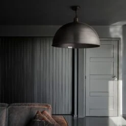 Brooklyn Giant Dome Pendant - 24 Inch - Pewter 12 Brooklyn Giant Dome Pendant - 24 Inch - Pewter -Lumi Home Shop BR GDP24 P PCN In Situ