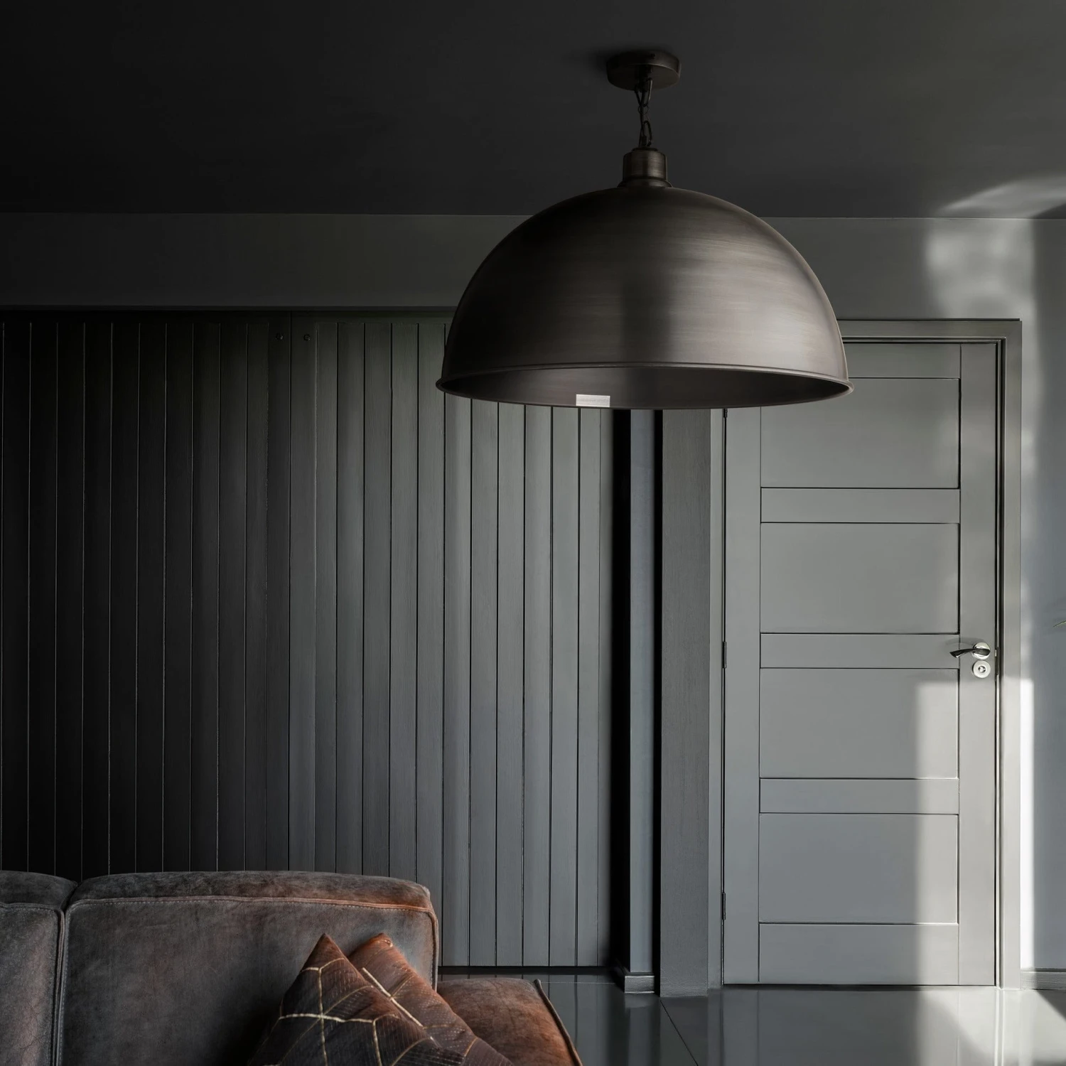 Brooklyn Giant Dome Pendant - 24 Inch - Pewter 7 Brooklyn Giant Dome Pendant - 24 Inch - Pewter - Image 5