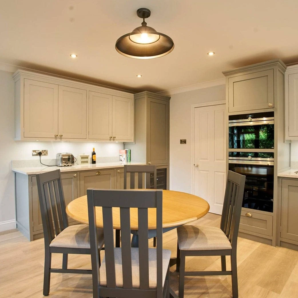 Brooklyn Giant Hat Flush Mount - 21 Inch - Pewter 6 Brooklyn Giant Hat Flush Mount - 21 Inch - Pewter - Image 4