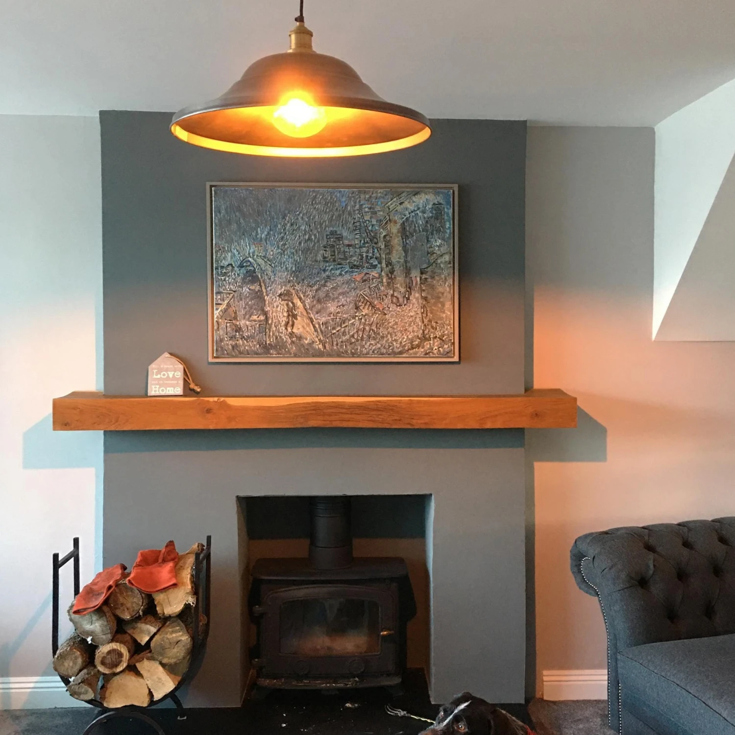 Brooklyn Giant Hat Pendant - 21 Inch - Brass 11 Brooklyn Giant Hat Pendant - 21 Inch - Brass - Image 9