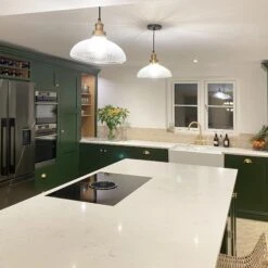 Brooklyn Glass Dome Pendant Light - 12 Inch 27 Brooklyn Glass Dome Pendant Light - 12 Inch -Lumi Home Shop BR GLDP12 BHLRINDUSTVILLEB2CKITCHENDARNKGREEN sunnyfields cottage 4